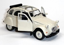 Citroen 2CV Ente Modellauto ca. 12cm  WELLY Metall Spritzguss beige / offen
