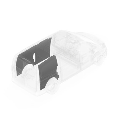 Legend Fleet Solutions DuraTherm Wall Liner Grey For 19-21 Mercedes Metris EWB