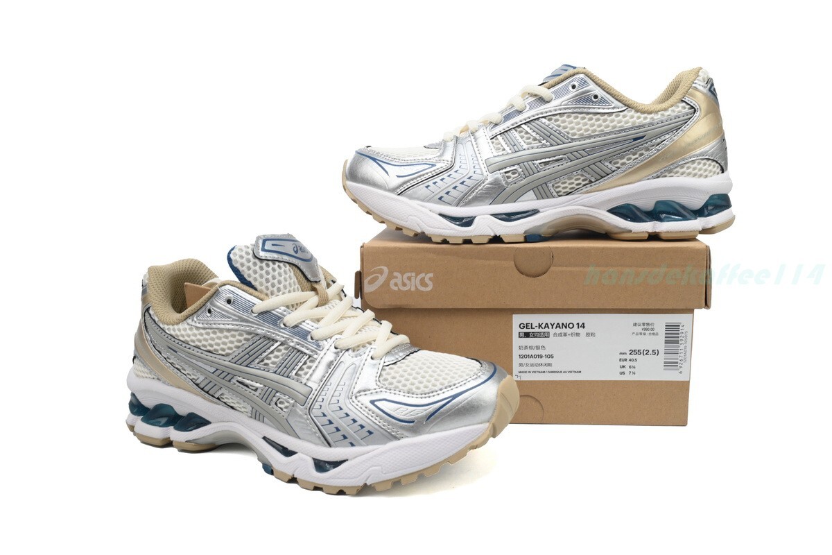 Size 11 - Asics Gel Kayano 14 Cream Pure Silver for sale online | eBay