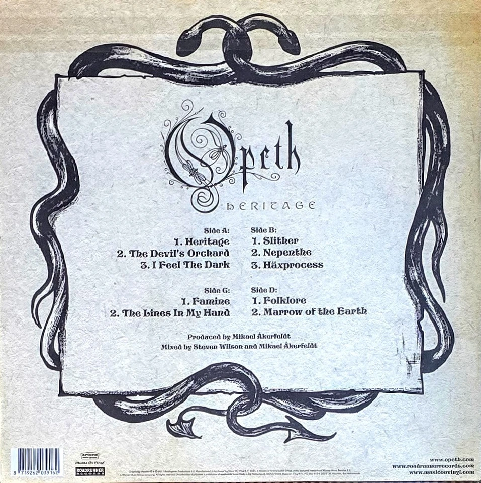 OPETH - HERITAGE - 180-GRAM BLACK VINYL  2-LP SET " NEW, SEALED " - Image 2 of 2