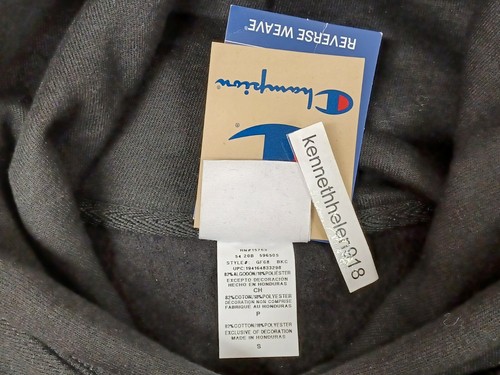 CHAMPION 3D FLOSS STITCH LOGO REVERSE WEAVE PULLOVER HOODIE MENS SIZE S,M - Picture 13 of 16
