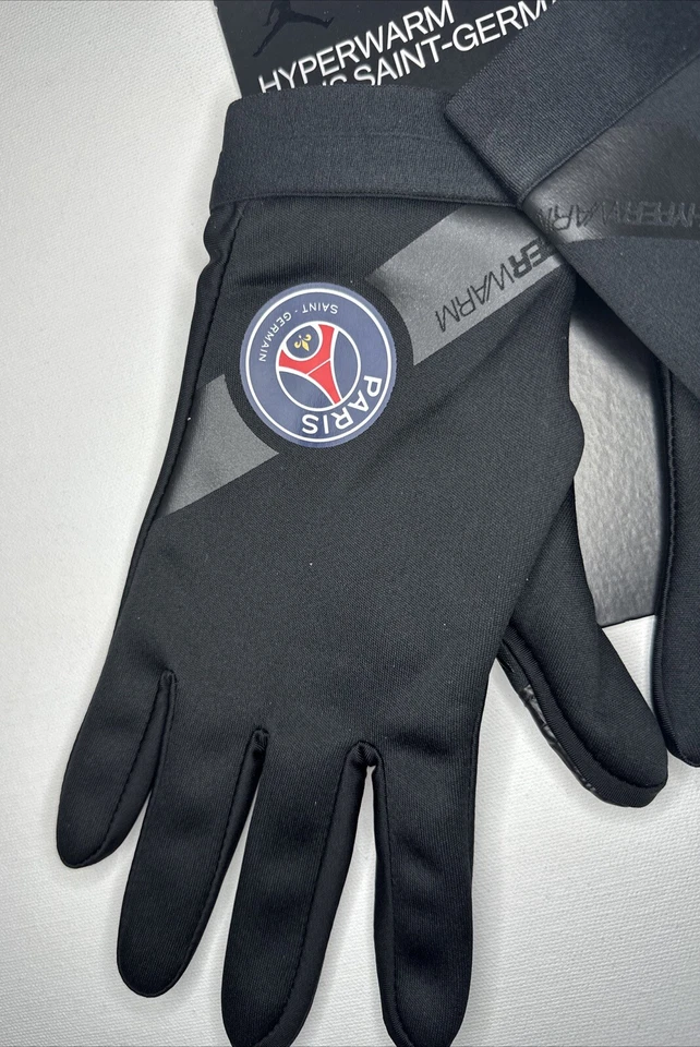 Guantes Nike Air Jordan Hyperwarm Paris Saint-Germain negros DC4182-010 grandes nuevos con etiquetas Foto 2 de 4