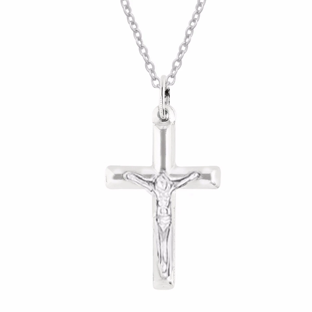 Baby crucifix best sale necklace