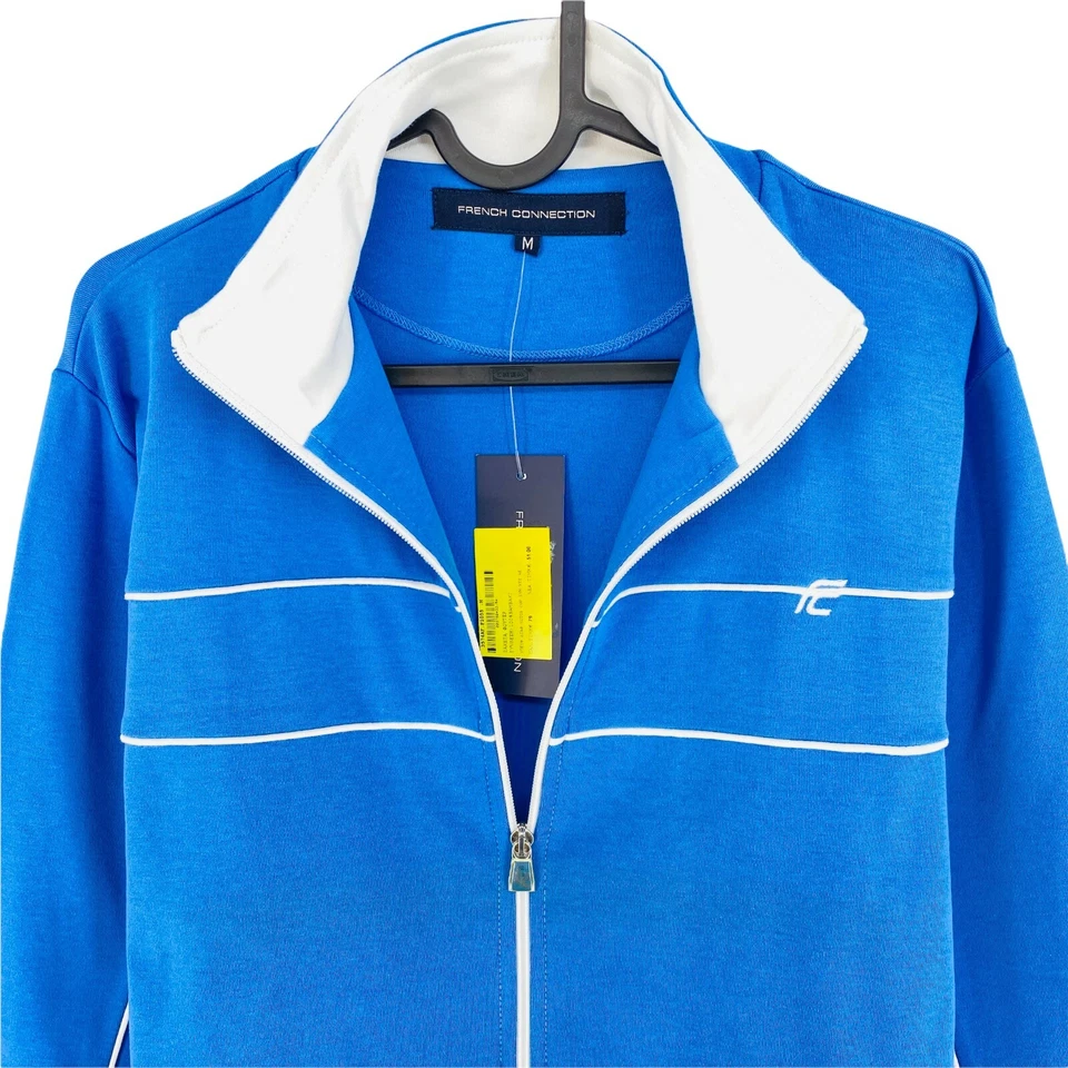 FRENCH CONNECTION Maglione A Zip Completa Blu Taglia M - Immagine 2 di 4
