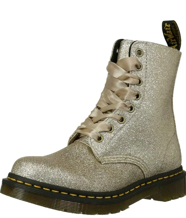 dr martens pascal gold glitter