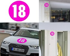 Number 18, Sticker, Vinyl, Version Via B
