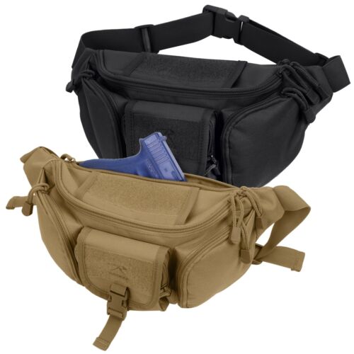 Rothco's Concealed Carry Waist Pack - Black & Coyote Brown Tactical Fanny Pack - Picture 1 of 3