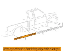 NEW OEM Ford 6.75' Bed Side Tape Stripe Kit RH Platinum/Argent F-250 F-350 05-10