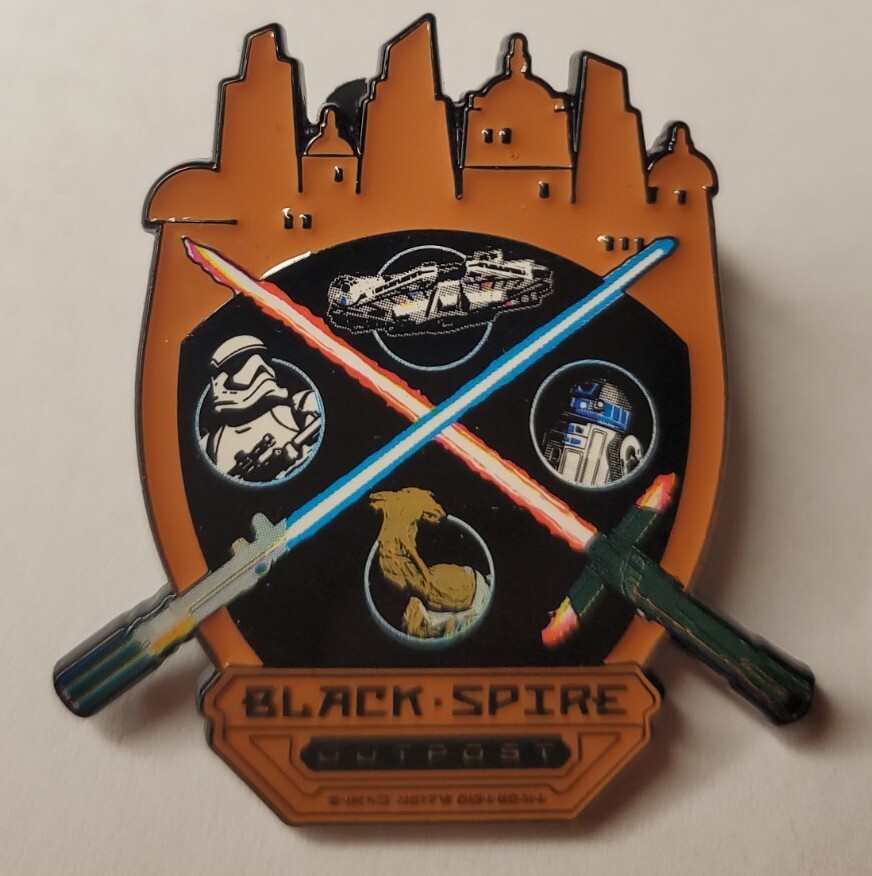 Disney Star Wars Galaxy's Edge Black Spire Outpost Lightsabers Pin