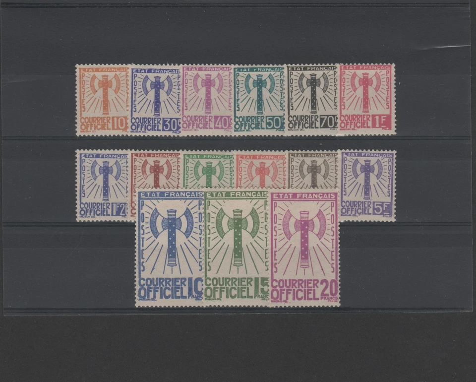 FRANCE STAMP TIMBRE SERVICE YVERT 1/15 " SERIE FRANCISQUE 1943" NEUFS xx TTB/SUP - Photo 1/1