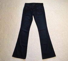 HUDSON Signature Flap Pocket Bootcut Jeans $198 BEK Dark Wash 25