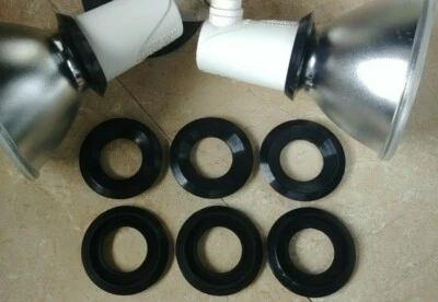 TAYMAC 8 Outdoor Floodlight Spotlight Rubber Gasket Washers 2" PAR38 Bulb Socket Seal