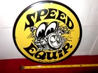 VINTAGE 11 3/4 in SPEED EQUIPMENT U.S.A.  ADV SIGN HEAVY METAL PORCELAIN -S143E