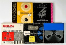 Lot of 5 1/4" Reel to Reel Tapes Previously Recorded READ DESCRIPTION