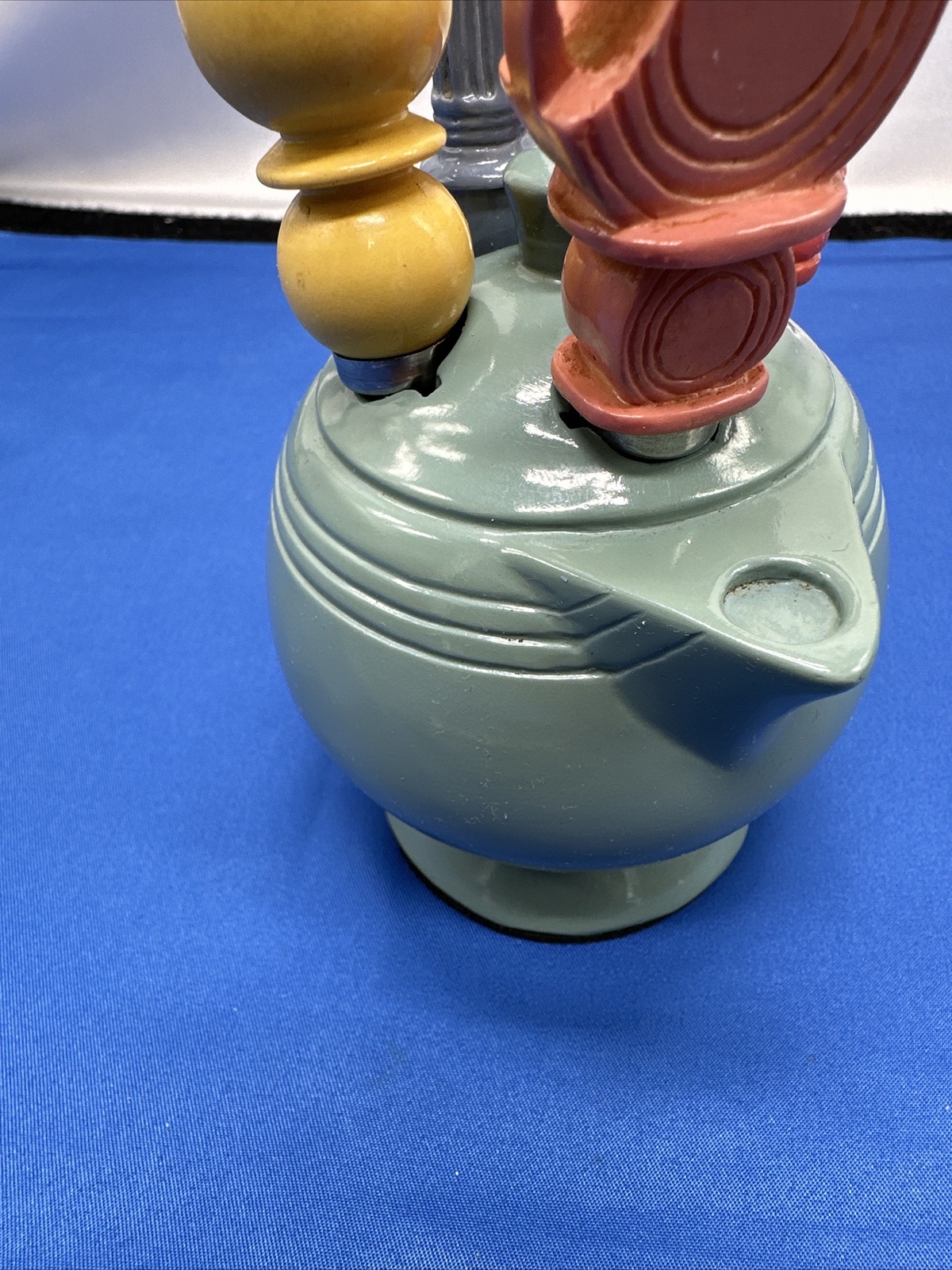 Fiesta Decorative Green Teapot Holder with 4 Spreaders Knives eBay