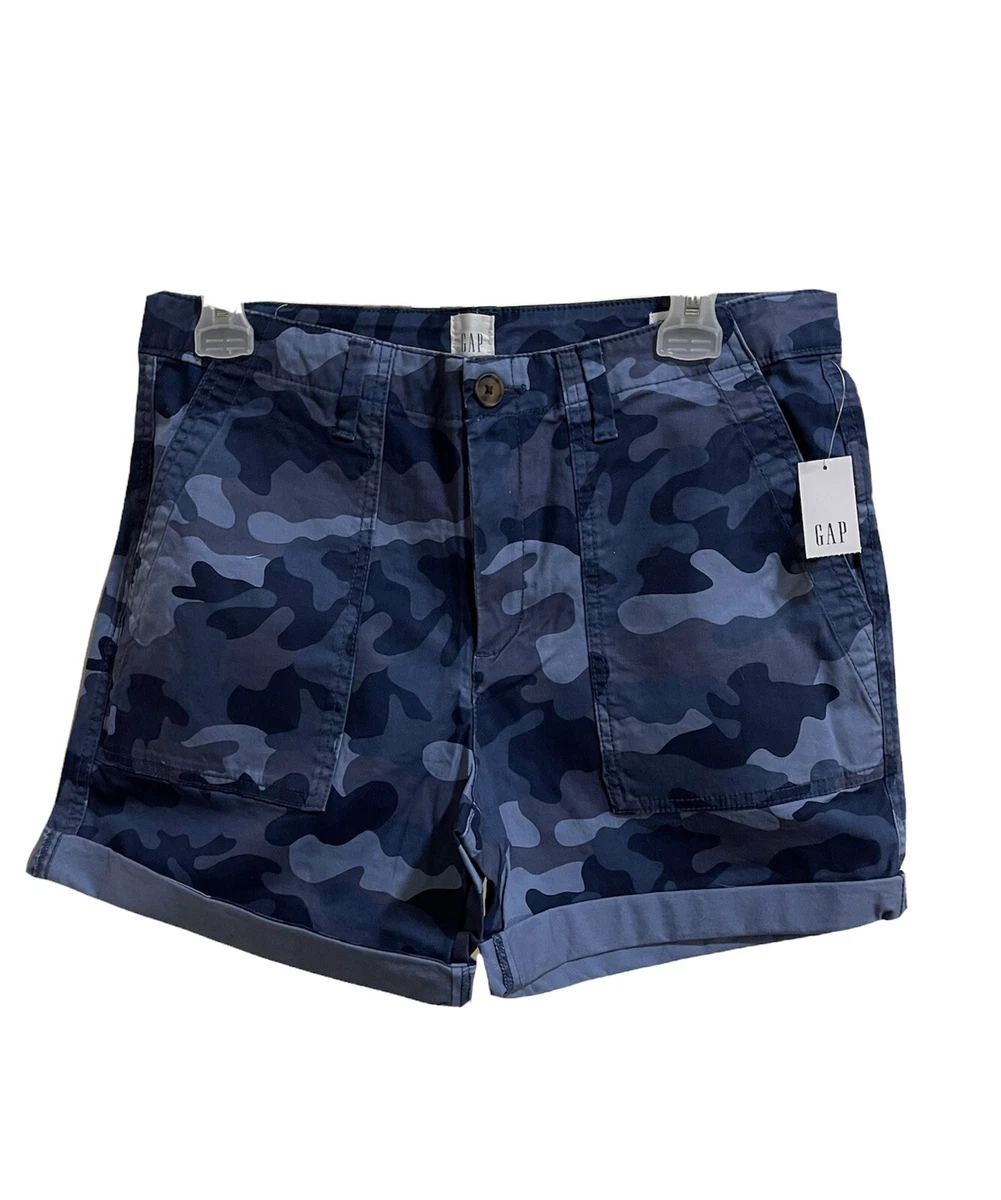 Women's blue camo best sale shorts