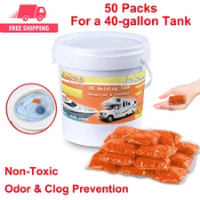 50Pack RV Toilet Treatment Holding Tank Deodorizer For Camper Marine Porta Potty