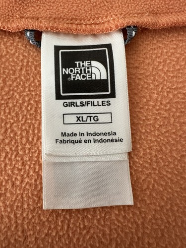 The North Face Jacket Girl's Size XL Orange 3/4 Zipper Outdoor Soft Athleisure - Picture 3 of 7