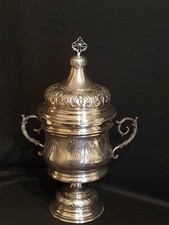 antikes gro&szlig;es Ziborium mit Griffen katholisch, orthodox, Silber? Deckel-Pokal *