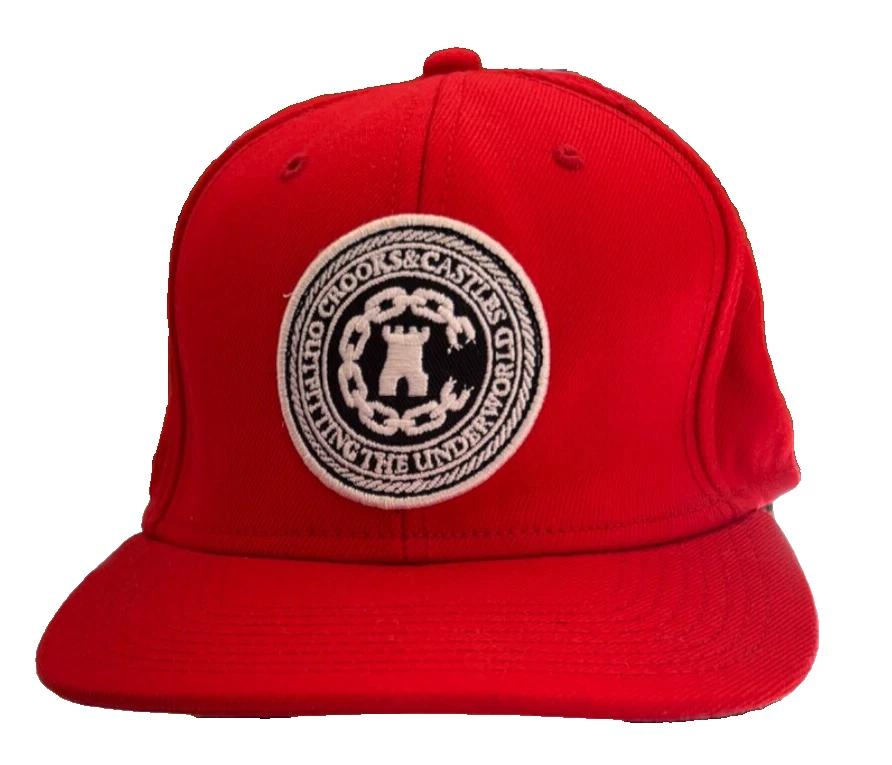 Casquette Crooks & Castles – Bandanna Print Rouge Bleu – Snapback Réglable – Occasion