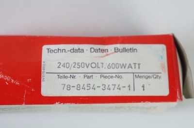 3M 78-8454-3474-1  Overheadprojektor Lampe 240 Volt 600 Watt NOS 240V 600W S-948
