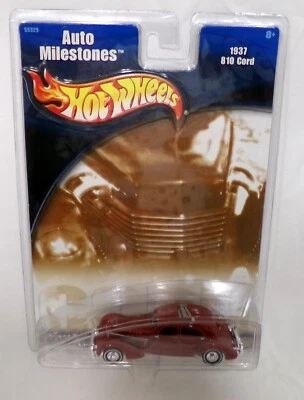 2001 Hot Wheels Auto Milestones 1937 810 CORD Voiture Pneus Réels Scellés - Photo 1/2