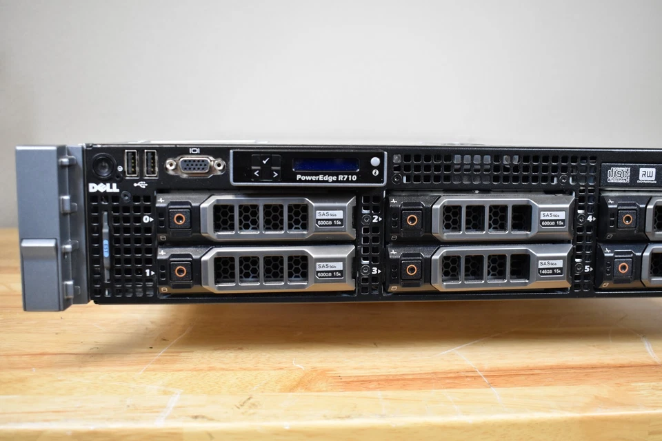 Dell POWEREDGE R710 Server 2x CPU X5677 @ 3.47GHz 48GB 4x12 NO HD H700 Qlogic - Image 3 of 4