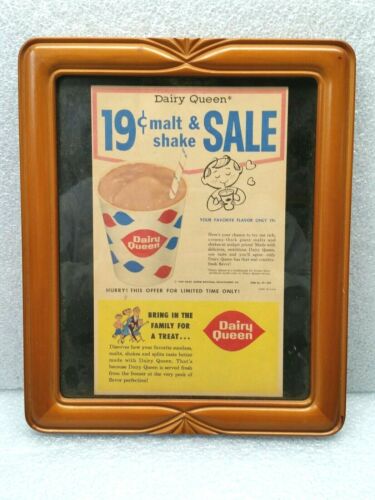 1959 Dairy Queen Malt & Shake Vintage PRINT AD 19 Cent Sale - 1950s Ice Cream - Picture 1 of 7