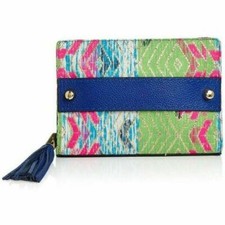 Nwt Msrp $255 Milly  Tweed Tassel Multicolored Clutch Bag Matches Lilly Pulitzer