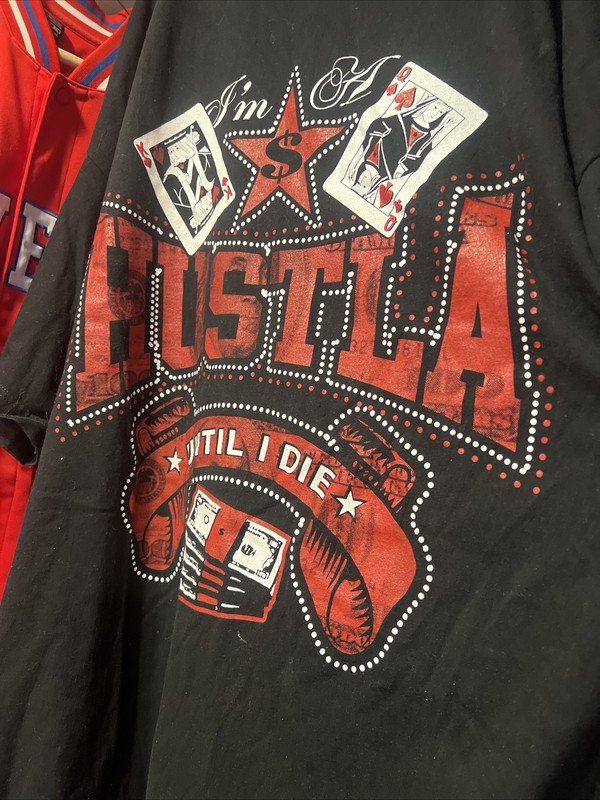 Vintage Hustla Til I Die  Shirt 4xl Y2k Dollar Sign Streetwear 2000's Tee