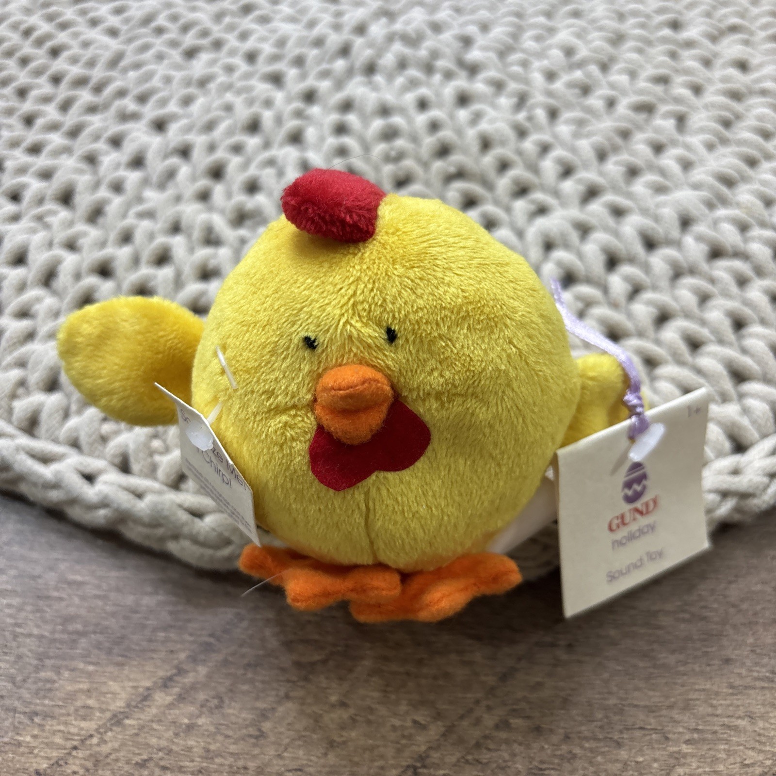 Gund Holiday Hop To It Chuck&rsquo;ems Chicken Mini Plush 3" with TAG *No Sound*
