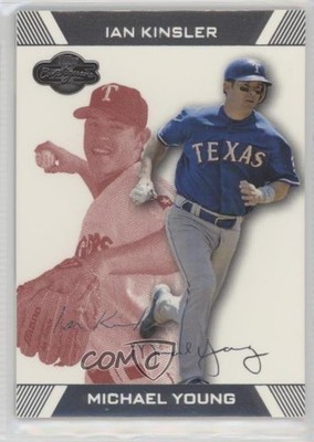 2007 Topps Co-Signers Red 61/299 Michael Young Ian Kinsler #45 g6w