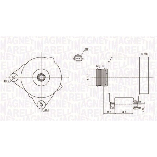 Magneti Marelli Lichtmaschine Generator 120A Passend FüR Renault Clio Fluence-image