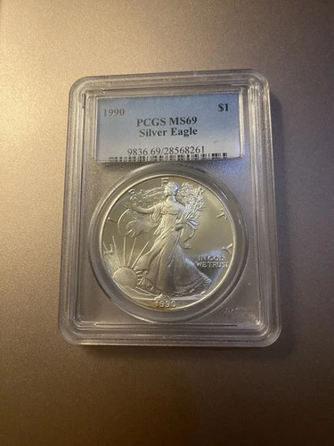 1990 Silver American Eagle MS69 PCGS 1 oz