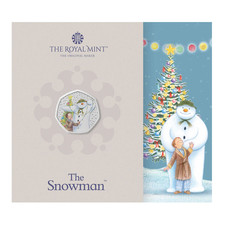 2025 The Bonhomme de Neige Couleur Cinquante 50 Pence Paquet Bu