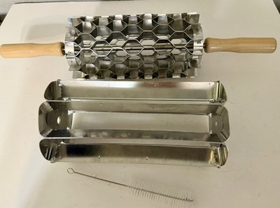 98-Hole Stainless Steel Doughnut Cutter, Replaceable Roller Blade, Doughnut Hole