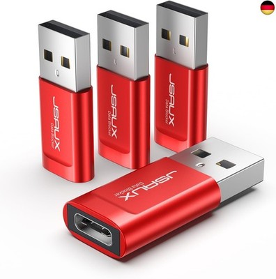 JSAUX USB C-Datenblocker [4er Pack] USB Data Blocker zum Aufladen, Schützt vor 