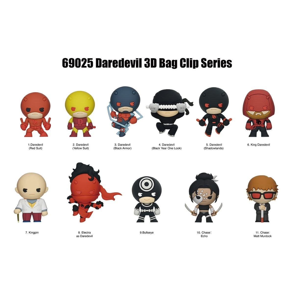 Daredevil NEW * King Daredevil Clip * Blind Bag Key Chain Series 15 Monogram