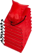 Drawstring Bag - Nylon Cinch and Ditty Stuff Pouch with Toggle (6 X 8-12 Pack, R