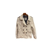 H&M Khaki Tan Double Breasted Cotton Pea Coat...