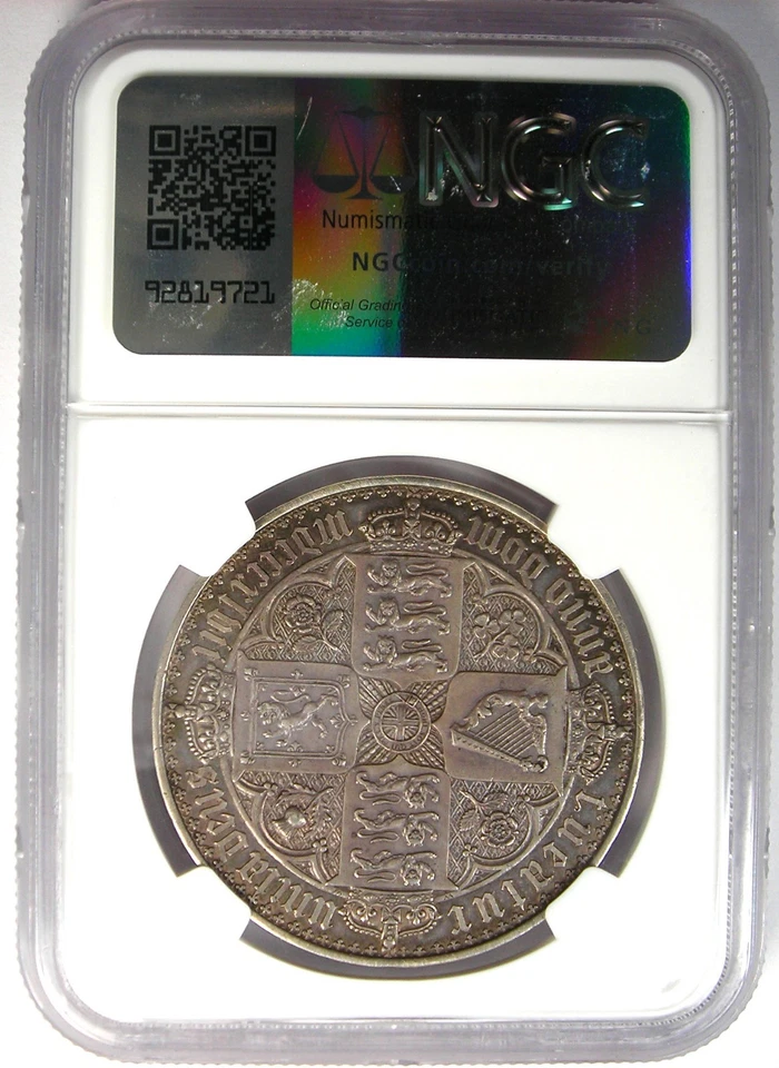 1847 Proof Britain England UK Victoria Gothic Crown Coin - NGC Proof AU Details - Image 3 of 4