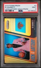 Rj Barrett 2019 Prizm Luck of the Lottery Gold Rookie 7/10 PSA 9 #3 RC