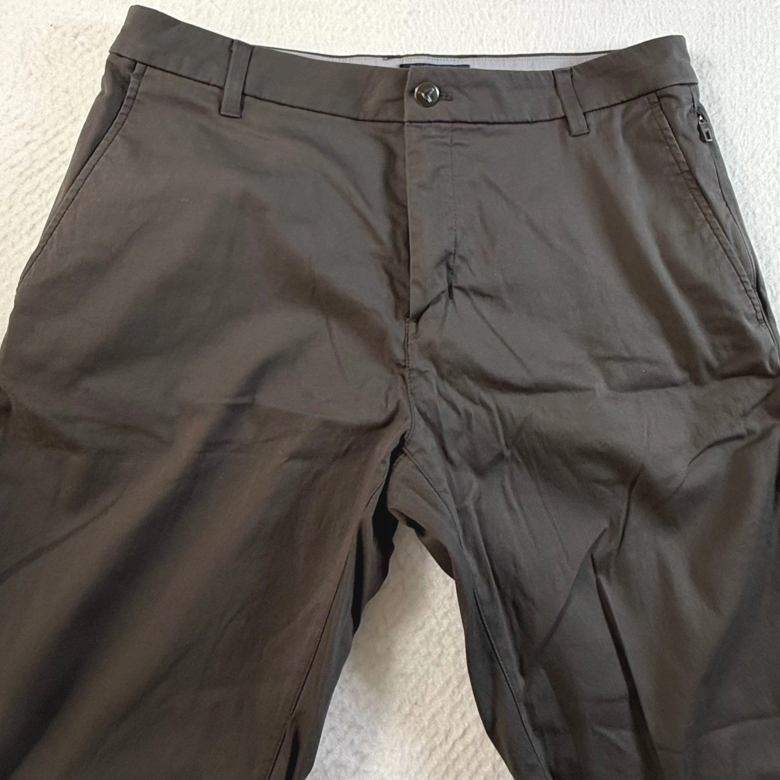 Birddogs Chino Pants Mens 34x28 Stretch Cotton Nylon Khaki Trousers Brown