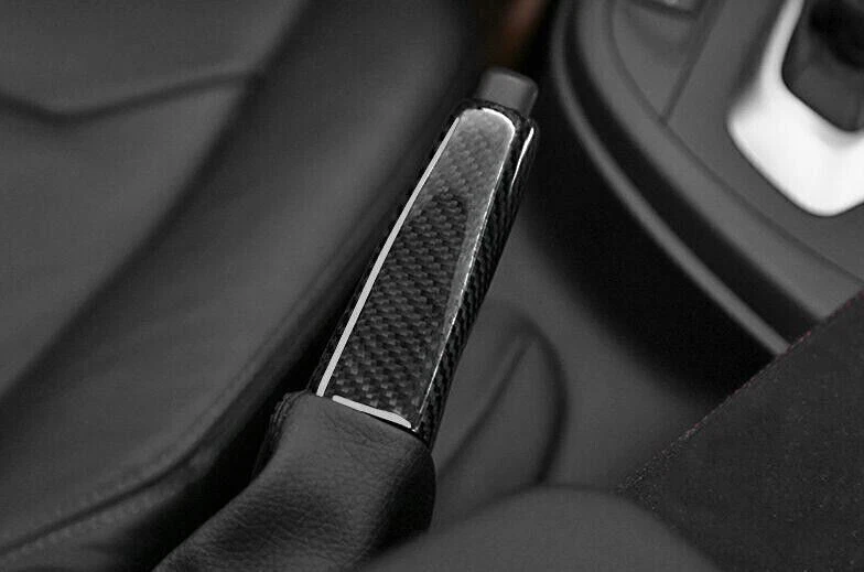 07-11 Cubierta Panel Fibra de Carbono Seca Para BMW Serie 1 E81 Palanca de Cambios Freno de Mano Foto 3 de 4