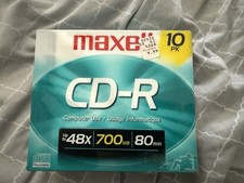 New Sealed Maxell CD-R Discs 10 Pack