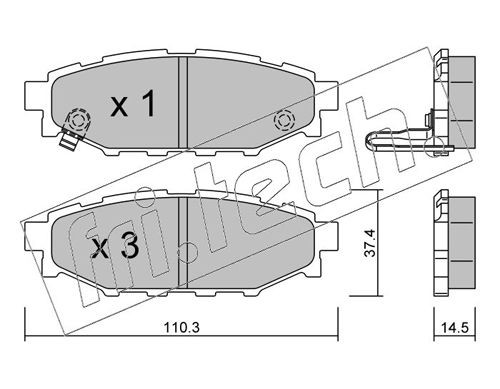 Brake Pad Set, disc brake fri.tech. 780.0 (1set - 4pcs) | eBay