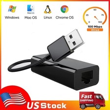 USB 2.0 to Gigabit RJ45 Ethernet LAN Network Adapter 100Mbps For PC Laptop Mac