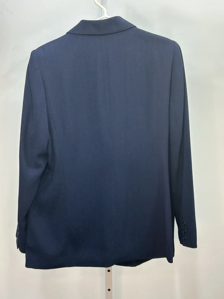 Jaqueta terno blazer feminina Laura Scott azul, tamanho 14P. Novo com etiquetas.  1 O - Imagem 2 de 4