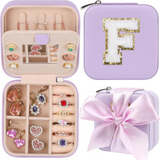 Travel Jewelry Case, Purple Travel Jewelry Box, Travel Jewelry Organizer, Travel