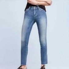 ANTHROPOLOGIE Pilcro and the Letterpress Slim straight Raw Hem Jeans size 26